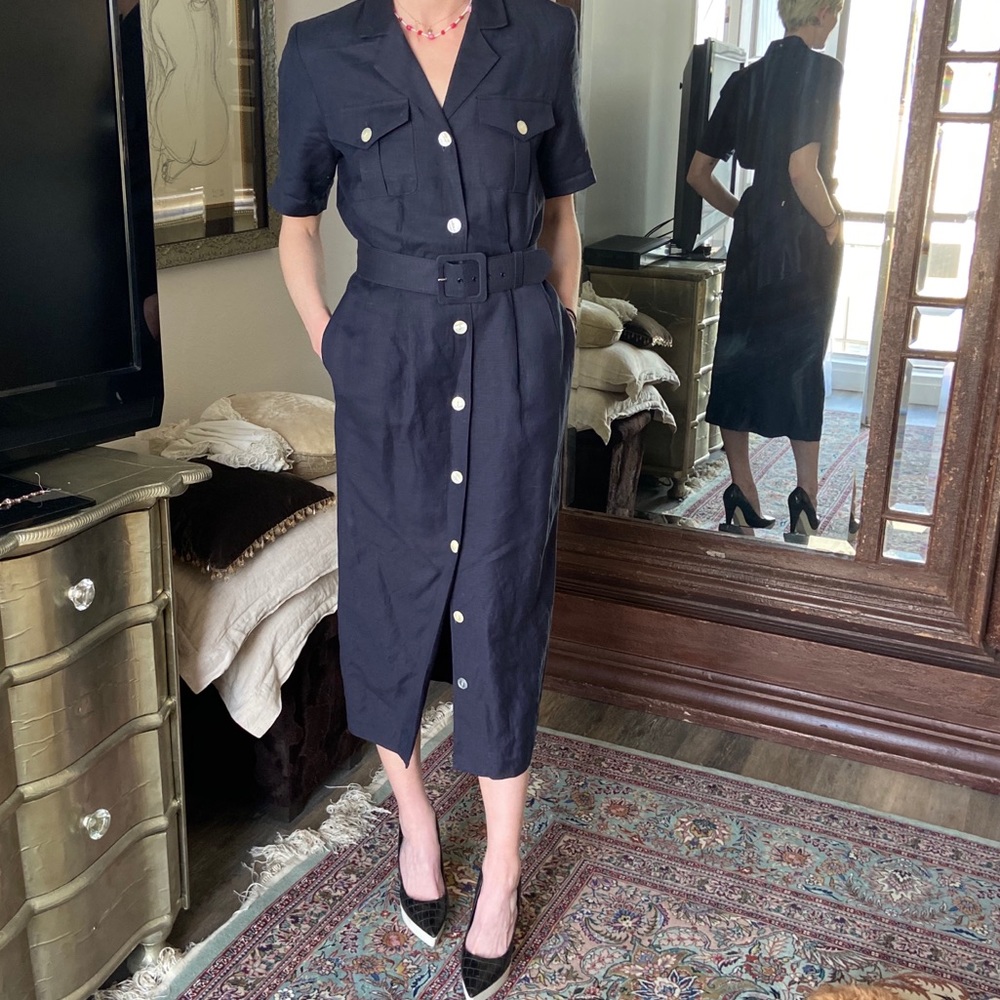 Vintage linen Brooks Brothers dress